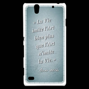 Coque Sony Xperia C4 Vie art Turquoise Citation Oscar Wilde