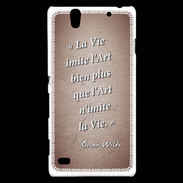 Coque Sony Xperia C4 Vie art Rouge Citation Oscar Wilde