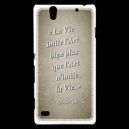 Coque Sony Xperia C4 Vie art Sepia Citation Oscar Wilde