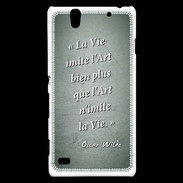 Coque Sony Xperia C4 Vie art Vert Citation Oscar Wilde