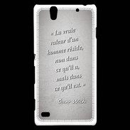 Coque Sony Xperia C4 Vrai valeur Gris Citation Oscar Wilde