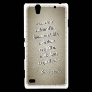 Coque Sony Xperia C4 Vraie valeur sepia Citation Oscar Wilde