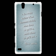 Coque Sony Xperia C4 Vraie valeur Turquoise Citation Oscar Wilde