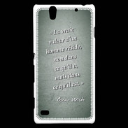 Coque Sony Xperia C4 Vraie valeur Vert Citation Oscar Wilde