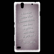 Coque Sony Xperia C4 Vraie valeur Violet Citation Oscar Wilde