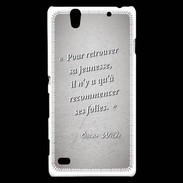 Coque Sony Xperia C4 Jeuness folie Gris Citation Oscar Wilde