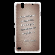 Coque Sony Xperia C4 Jeuness folie Rouge Citation Oscar Wilde