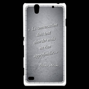 Coque Sony Xperia C4 La conversation Noir Citation Oscar Wilde