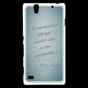 Coque Sony Xperia C4 La conversation Turquoise Citation Oscar Wilde