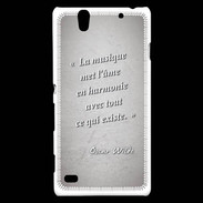 Coque Sony Xperia C4 La musique Gris Citation Oscar Wilde