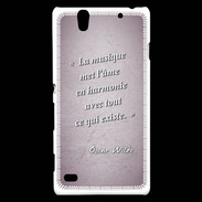 Coque Sony Xperia C4 La musique Rose Citation Oscar Wilde