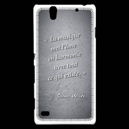Coque Sony Xperia C4 La musique Noir Citation Oscar Wilde
