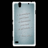 Coque Sony Xperia C4 La musique Turquoise Citation Oscar Wilde