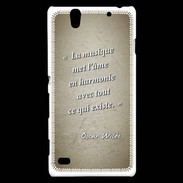 Coque Sony Xperia C4 La musique Sepia Citation Oscar Wilde