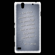 Coque Sony Xperia C4 Les vieux Bleu Citation Oscar Wilde