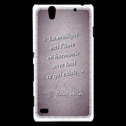 Coque Sony Xperia C4 La musique Violet Citation Oscar Wilde