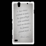 Coque Sony Xperia C4 Les vieux Gris Citation Oscar Wilde