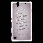Coque Sony Xperia C4 Les vieux Rose Citation Oscar Wilde