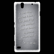 Coque Sony Xperia C4 Les vieux Noir Citation Oscar Wilde