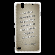 Coque Sony Xperia C4 Les vieux Sepia Citation Oscar Wilde
