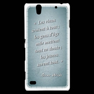Coque Sony Xperia C4 Les vieux Turquoise Citation Oscar Wilde