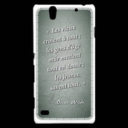 Coque Sony Xperia C4 Les vieux Vert Citation Oscar Wilde