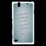 Coque Sony Xperia C4 Pessimiste Turquoise Citation Oscar Wilde