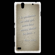 Coque Sony Xperia C4 Pessimiste Sepia Citation Oscar Wilde