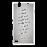 Coque Sony Xperia C4 Quart d'heure Gris Citation Oscar Wilde