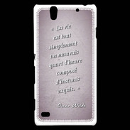 Coque Sony Xperia C4 Quart d'heure Rose Citation Oscar Wilde