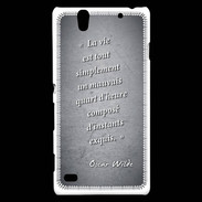 Coque Sony Xperia C4 Quart d'heure Noir Citation Oscar Wilde