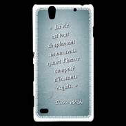 Coque Sony Xperia C4 Quart d'heure Turquoise Citation Oscar Wilde