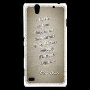 Coque Sony Xperia C4 Quart d'heure Sepia Citation Oscar Wilde