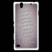 Coque Sony Xperia C4 Quart d'heure Violet Citation Oscar Wilde