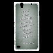 Coque Sony Xperia C4 Quart d'heure vert Citation Oscar Wilde