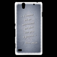 Coque Sony Xperia C4 Sacrement amour Bleu Citation Oscar Wilde