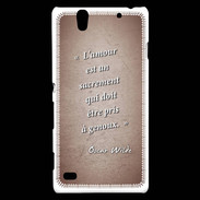 Coque Sony Xperia C4 Sacrement amour Rouge Citation Oscar Wilde