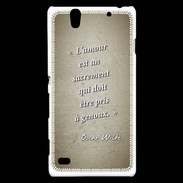 Coque Sony Xperia C4 Sacrement amour Sepia Citation Oscar Wilde