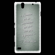 Coque Sony Xperia C4 Sacrement amour Vert Citation Oscar Wilde