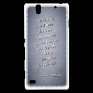 Coque Sony Xperia C4 Sagesse rêves Bleu Citation Oscar Wilde