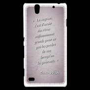 Coque Sony Xperia C4 Sagesse rêves Rose Citation Oscar Wilde