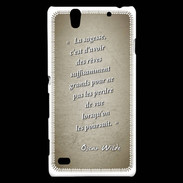 Coque Sony Xperia C4 Sagesse rêves Sepia Citation Oscar Wilde