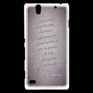 Coque Sony Xperia C4 Sagesse rêves Violet Citation Oscar Wilde