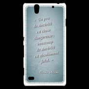 Coque Sony Xperia C4 Sincérité fatale Turquoise Citation Oscar Wilde