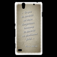 Coque Sony Xperia C4 Sincérité fatale Sepia Citation Oscar Wilde