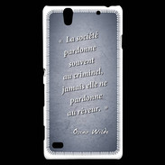 Coque Sony Xperia C4 Société rêveur Bleu Citation Oscar Wilde