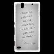 Coque Sony Xperia C4 Société rêveur Gris Citation Oscar Wilde
