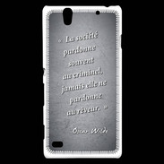 Coque Sony Xperia C4 Société rêveur Noir Citation Oscar Wilde