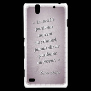 Coque Sony Xperia C4 Société rêveur Rose Citation Oscar Wilde