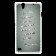 Coque Sony Xperia C4 Société rêveur Vert Citation Oscar Wilde